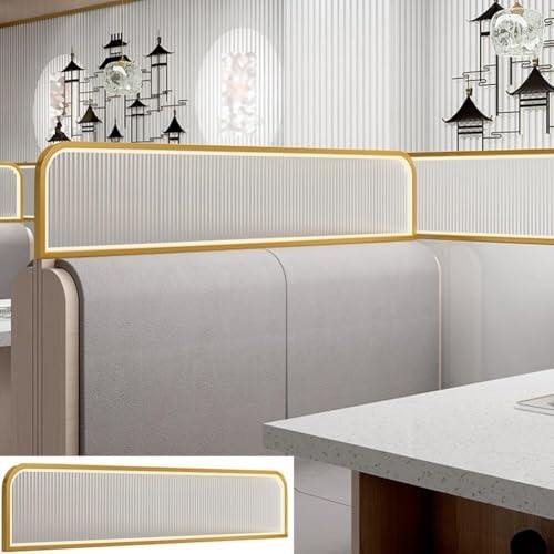 EdfYHSL Trennwände aus Edelstahl for Essbereiche, lichtdurchlässige Trennwände for Sichtschutz-Arbeitsplatten for Restaurants Esszimmer-Trennwand aus Glas(Gold,35x80cm/13.77x31.49in) von EdfYHSL