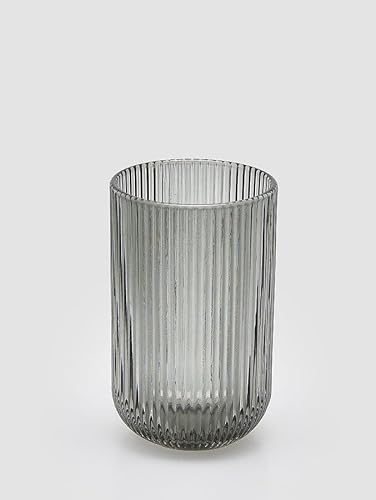 EDG Enzo De Gasperi Enzo De Gasperi Becher Streifen Tumbler H 12 cm D 8 cm 4 Stück Grau von Edg