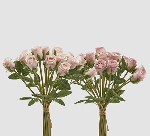 EDG Enzo De Gasperi Enzo De Gasperi Blumenstrauß Rosa 18 Stück mit Blättern Ass. H 40 cm Bouquet Mauve 1 Stück von Edg