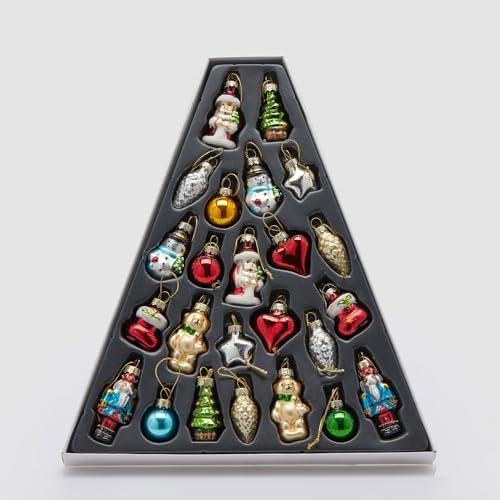 EDG Enzo De Gasperi Set Advent Kiefer 24 Stück aus Glas von Edg