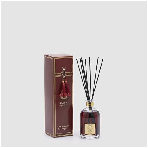 Edg - Enzo De Gasperi Klassischer Lufterfrischer für den häuslichen Bereich mit Stäbchen, 250-ml-Glasflasche, 2 Varianten (1 Stück) WILD GINGER von Edg