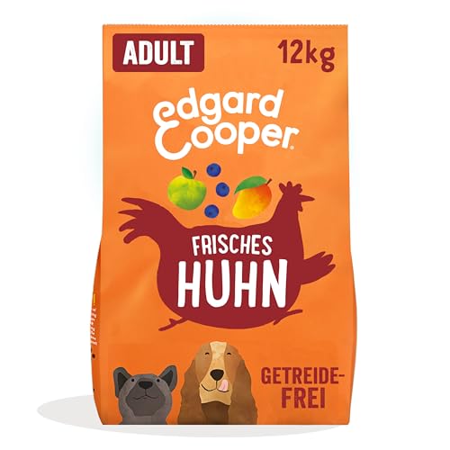 Edgard & Cooper Hundefutter, Trockenfutter für Hunde, (Huhn, 12kg), Hundefutter trocken getreidefrei ohne Zucker, natürliche Zutaten und frisches Fleisch, voller essentieller Aminosäuren von Edgard Cooper