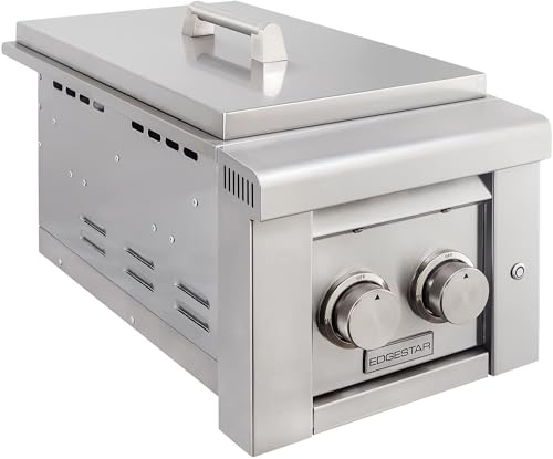 EdgeStar ESB2NG 26000 BTU 33 cm breiter Erdgas-Seitenbrenner mit LED-Beleuchtung von EdgeStar