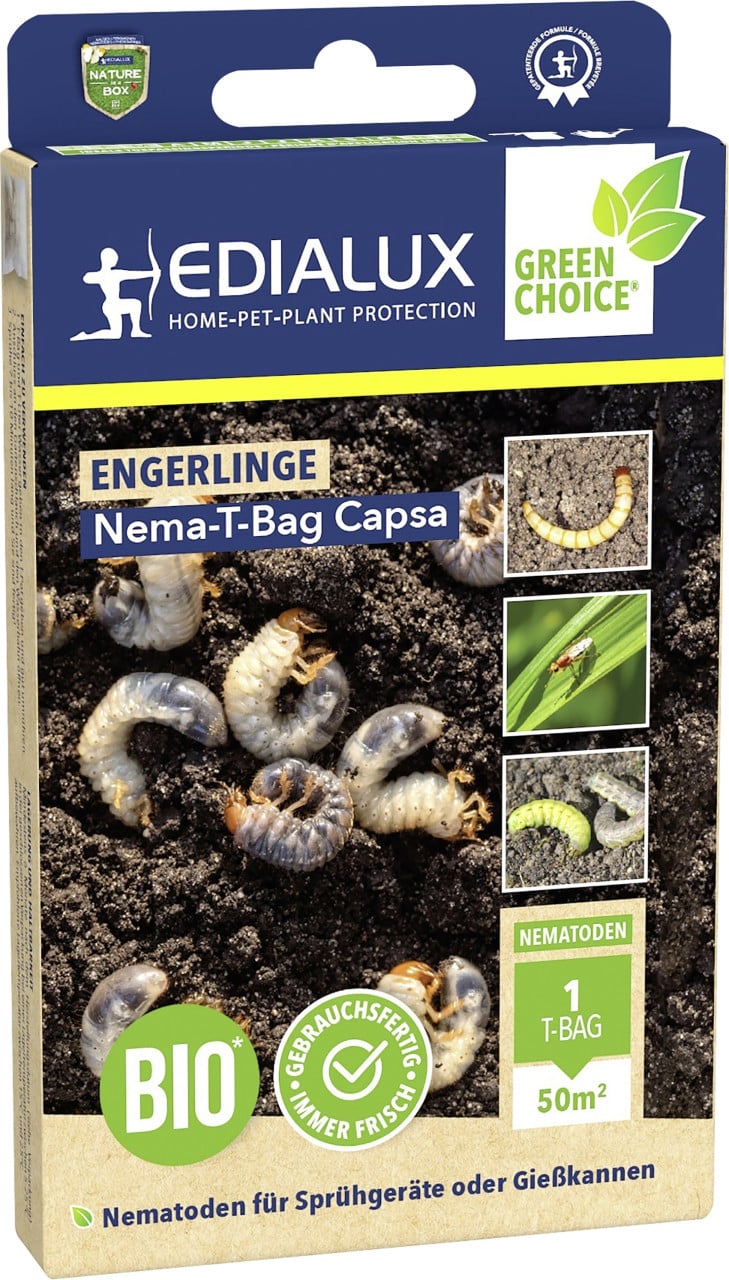 Edialux Nematoden T-Bag Capsa gegen Engerlinge 50 m² von Edialux