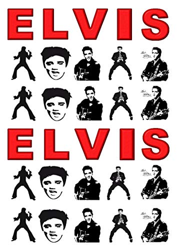 30 x Elvis Presley Kuchendekorationen aus Esspapier zum Aufstellen von Ediblecakedecorations