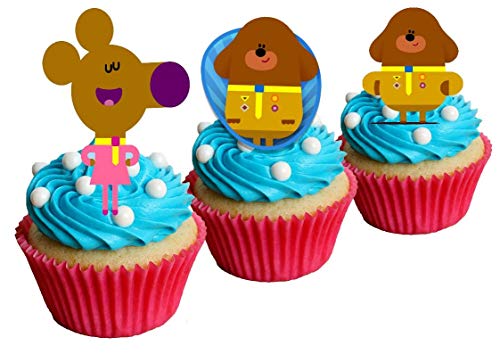 30 x Hey duggee Party Stand up Essbare Papier Cupcake Topper Kuchen Dekorationen von Ediblecakedecorations