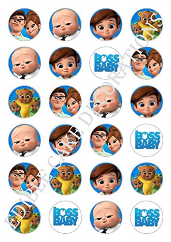The Boss Baby Celebration Kuchendekoration, essbar, 24 Stück von Ediblecakedecorations