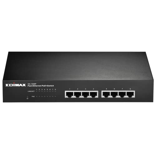 EDIMAX ES-1008P Fast Ethernet 8 Ports Switch mit 8 PoE Ports von Edimax