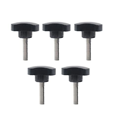 Edinstry Dreieckige Bakelit-Handspannschraube, Kunststoff-Schraubgriff, M5 x 20, sternförmige Griffknöpfe, Schnellverschluss-Klemmknopf (5 Stück) von Edinstry