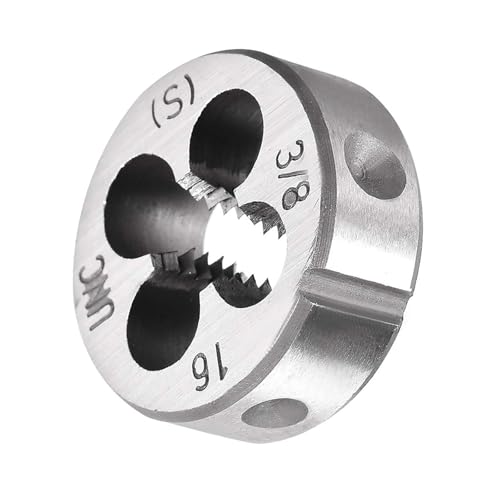 Edinstry Gewindeschneider aus legiertem Werkzeugstahl, rund, für Rechtshänder, Industriequalität, 1 Stück, 3/8-16 UNC von Edinstry