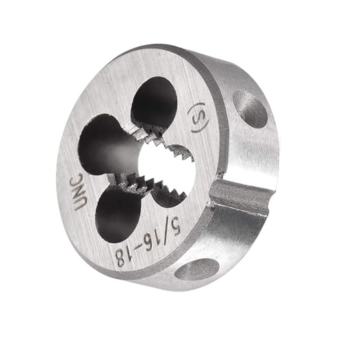 Edinstry Gewindeschneider aus legiertem Werkzeugstahl, rund, für Rechtshänder, Industriequalität, 1 Stück, 5/16-18 UNC von Edinstry