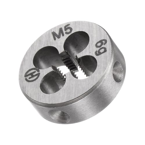 Edinstry Metrische Rechtshänder, rund, legierter Stahl, Schraubgewinde, Maschine, zweidrehende Gewinde, Schneideisen 1 Stück, M5 x 0,8 von Edinstry