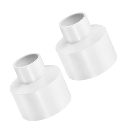 Edinstry PVC-Reduzierstück, Rohrverschraubungen, gerade Kupplungsadapter für Sanitär- und DIY-Projekte, Weiß, 50 mm auf 25 mm, 2 Stück von Edinstry
