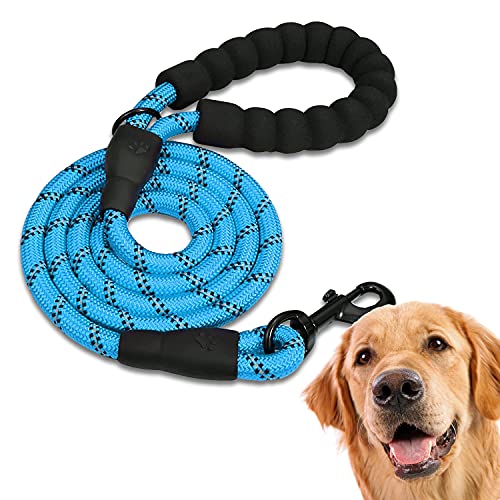 Edipets, Hundeleine, Starke Hundeleine mit Gepolstertem Griff für Haustiere, für Welpen, Kleiner, Mitteler und Großer Hund, 120 cm, 150 cm, 220 cm (150 cm, Blau) von Edipets