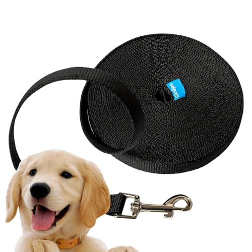 Edipets, Schleppleine für Hunde, 1.5m / 3m / 5m / 10m / 15m, Wasserdicht Trainingsleine für Große bis Kleine Hunde, Robuste Hundeleine (3 Meter, schwarz) von Edipets