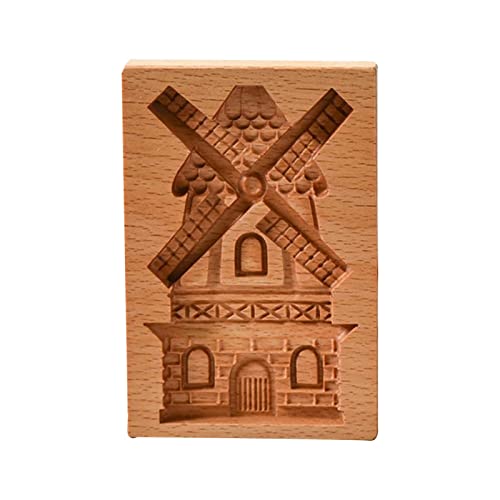 Geschnitzte hölzerne Backkeksform, Natürliches Holz geschnitzte hölzerne Keksform, Hölzerne Shortbread Formen, 3D geschnitzte hölzerne Keksform, Hölzerne Backform Cookie Keks Presse Stempel Formen,A von EdirFtra