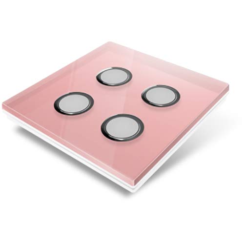 Edisio EFC-P04 Rose Abdeckplatte Crystal 4 Tasten von Edisio