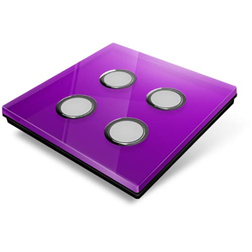 Edisio EFC-V04 Abdeckplatte Crystal 4 Tasten Mauve von Edisio