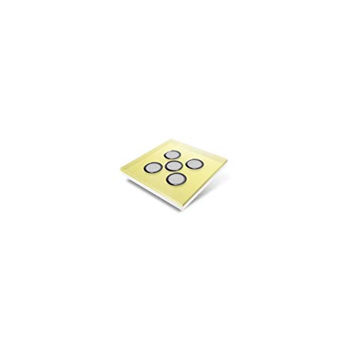 Edisio EFC-Y05 Abdeckplatte Crystal 5 Tasten Gelb von Edisio