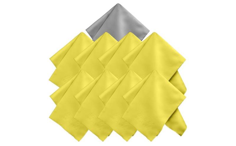 Edison & King Brillenputztuch, Mikrofasertücher 9 Stück - Mikrofasertuch (20x20 cm, 9er Pack, für Brillen, Displays & mehr, 20x20 cm, waschbar, fusselfrei) von Edison & King