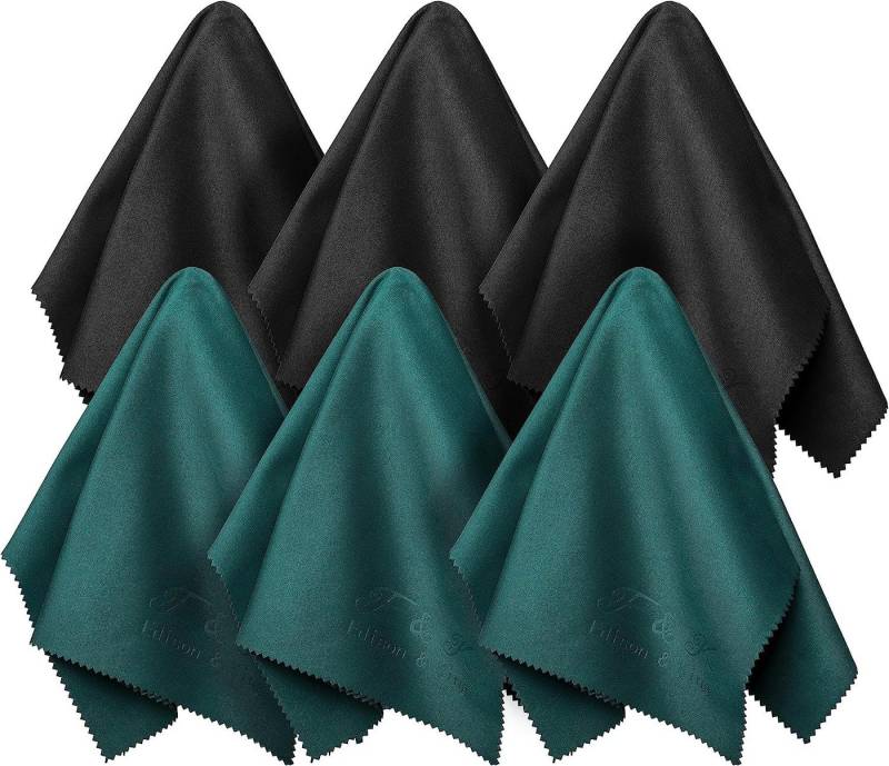 Edison & King Brillenputztücher, Mikrofasertücher, Multipack Mikrofasertuch (Microfaser, 20x20 cm, 6er-Pack, Optikerqualität) von Edison & King