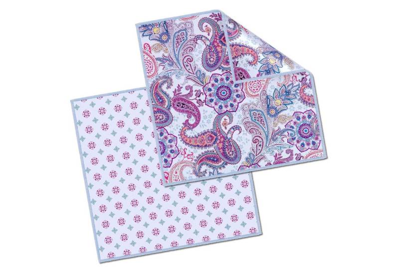 Edison & King Mikrofasertücher mit Motiv Mikrofasertuch (Microfaser, 20x20 cm, 2er Pack, Brillenputztücher mit vernähten Rändern) von Edison & King