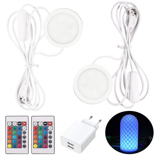 2 Stück 3D Printer LED Strip Light Lighting,3D Drucker Zubehör Kreative LED-Lampe Kits,Nachtlichtmodell-Ersatzteile aus dem 3D-Drucker,3D-Drucker-Kreativmodellkomponenten,16 Arten von Lichtern von Editbar