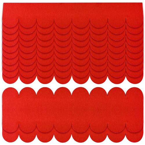Dachschindeln für Vogelhaus,32pcs Selbstklebend Dachschindel,Dachpappe für Vogelhaus Mini Dachschindeln,Dachziegel aus Filz für Vogelhäuschen,Kaninchenställe, Insektenhotels（Rot） von Editbar