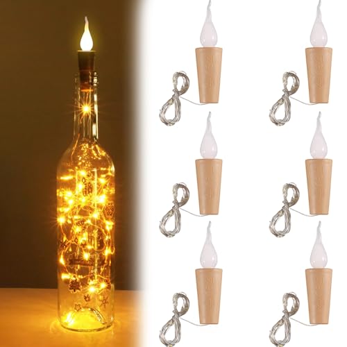 Editbar 6 Stück Flaschenlichterkette Korken,Lichterkette Flaschenkorken Flasche mit 2m 20 LED-Leuchten, Korkenflaschen-Lichterkette geeignet für Hochzeitsdekoration und Weihnachtsdekoration Editbar 6 Stück Flaschenlichterkette Korken,Lichterkette Flaschenkorken Flasche mit 2m 20 LED-Leuchten, Korkenflaschen-Lichterkette geeignet für Hochzeitsdekoration und Weihnachtsdekoration von Editbar