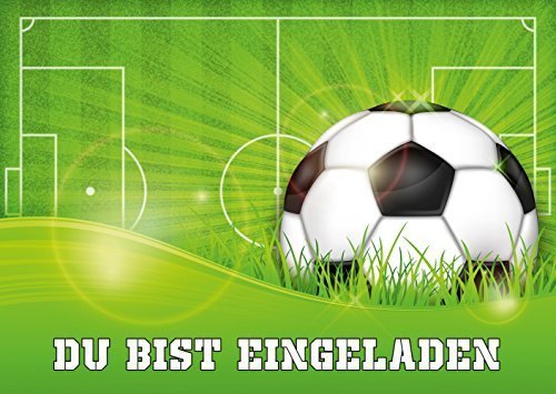 12 FUSSBALL-Einladungen für Kinder; Set Fussball-Einladungskarten zum Kindergeburtstag oder zur Fussball-Party von EDITION COLIBRI (10687) von Edition Colibri