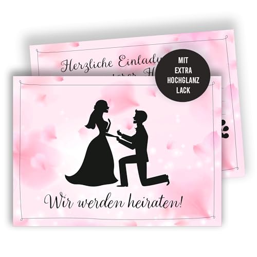 Edition Colibri 10 Einladungskarten Hochzeit - Einladungskarte zur Hochzeitsfeier, Set, Einladung Hochzeit, Trauung, Brautpaar, Liebe, Hochzeitskarte, pink, A6 Edition Colibri 10 Einladungskarten Hochzeit - Einladungskarte zur Hochzeitsfeier, Set, Einladung Hochzeit, Trauung, Brautpaar, Liebe, Hochzeitskarte, pink, A6 von Edition Colibri