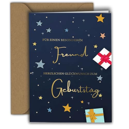 Edition Colibri Geburtstagskarte für Freund – FÜR EINEN BESONDEREN FREUND – Glückwunschkarte für Jungen & Männer I Premium Klappkarte mit Umschlag I Glückwunschkarte Kumpel, A6 Edition Colibri Geburtstagskarte für Freund – FÜR EINEN BESONDEREN FREUND – Glückwunschkarte für Jungen & Männer I Premium Klappkarte mit Umschlag I Glückwunschkarte Kumpel, A6 von Edition Colibri