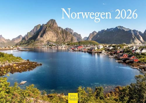 Edition Seidel Premium Kalender Norwegen 2026 Format DIN A4 Wandkalender Skandinavien Oslo Trondheim Bergen Gletscher Küstenfjorde Nordlichter Polarlichter von Edition Seidel