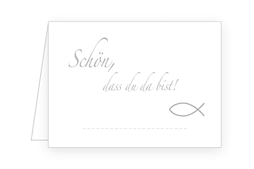 Edition Seidel Set 50 Premium Tischkarten Platzkarten Namenskarten Hochzeit - Geburtstag - Taufe - Kommunion - Konfirmation - Firmung - Jugendweihe - Silberhochzeit - Goldhochzeit - Feier von Edition Seidel