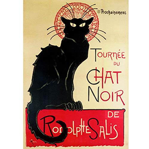 Éditions Clouet 29028 Blechschild, Motiv: Le Chat Noir 'Die Schwarze Katze', 15 x 21 cm von Éditions Clouet
