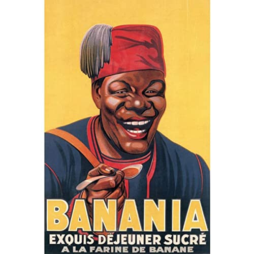 Éditions Clouet 29061 Blechschild, Motiv: Banania Büste, 15 x 21 cm von Éditions Clouet