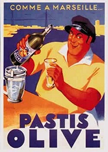 Éditions Clouet 29081 Blechschild, Motiv: Pastis Olive, 15 x 21 cm von Éditions Clouet