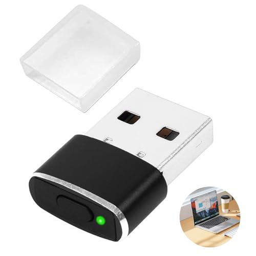 Edksegjcsous Tiny Mouse Jiggler, Metall USB Mouse Mover Undetectable, Plug-and-Play, 3 zufällige Bewegungsmodi, automatischer Mini-Maus-Wackeler für Produktivitätssteigerung von Edksegjcsous