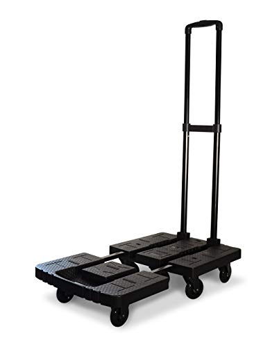 EDMA - Modulares Rollbrett 58x40cm mit Versenkbarem Griff - Harzplatte - Tragkraft 220 kg Schwerlast - Möbelroller für Umzug & Renovierung - 257355 - Leichter und Kompakter Transportroller von Edma