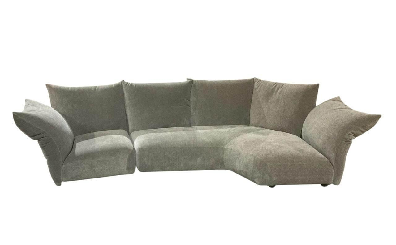 Sofa Standard Stoff T 8563 Grün Grau Gestell Mit Stoff Bezogen von Edra