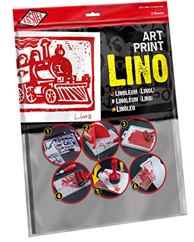 Educational Arts Essdee Kunstdruck Bastelset zum Linoleum (406 x 305 x 3,2 mm Lino 2 Stück) von ESSDEE
