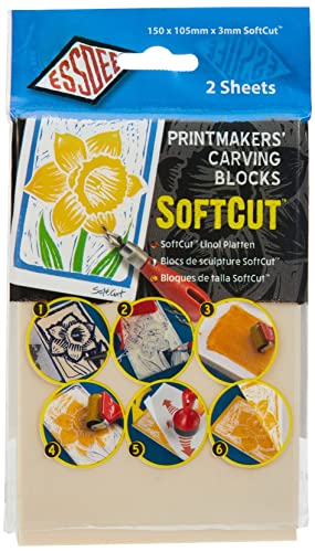 Educational Arts SC2 Weichschnitt-Printing Block , 150 x 105 x 3.0, 2 Stück Educational Arts SC2 Weichschnitt-Printing Block , 150 x 105 x 3.0, 2 Stück von ESSDEE