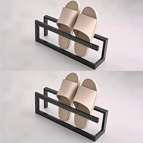 Edumov 2er Pack Schuhregal Schuhablage aus Metall in Schwarz - Robustes Design, Schmal und Klein für Flur, Wohnzimmer, Schlafzimmer Edumov 2er Pack Schuhregal Schuhablage aus Metall in Schwarz - Robustes Design, Schmal und Klein für Flur, Wohnzimmer, Schlafzimmer von Edumov