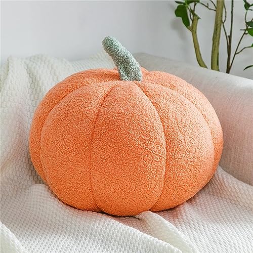 Kürbis Dekokissen Halloween, Kürbis Kissen, Weiche Plüschkissen Herbst Pumpkin Pillow Kürbis Deko, Kürbiskissen Kissen for Home Halloween Decoration, Orange, 30CM von Edumov