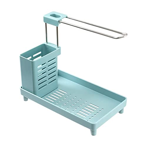 Spülbecken Organizer, Spülorganizer mit Abtropfschale, Spülbecken Organizer Edelstahl, Schwammhalter Spülbecken, Spüle Organizer für Spüllappenhalter, die Küche Organizer, Blau Spülbecken Organizer, Spülorganizer mit Abtropfschale, Spülbecken Organizer Edelstahl, Schwammhalter Spülbecken, Spüle Organizer für Spüllappenhalter, die Küche Organizer, Blau von Edumov