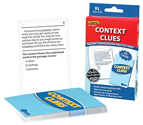 Edupress EP-3072, Blue Reading Comprehension Practice Cards, Context Clues, Level Edupress EP-3072, Blue Reading Comprehension Practice Cards, Context Clues, Level von Edupress