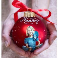 Personalisieren Sie Geburtstagsgeschenk Ornament Mit Kind Porträt Weihnachtsgeschenk Portrait By Foto Handgemaltes Benutzerdefinierte Enkel Geschenk von EdutainmentToys