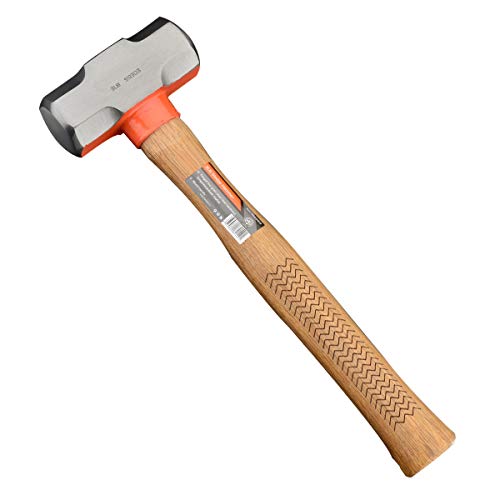Edward Tools Pro 1,4 kg Vorschlaghammer - robuster Mini-Vorschlaghammer aus gehärtetem Stahl für Bohren, Meißel, Nägel, Bewehrungshammer, Anzündhammer, massiver Anti-Nachhall Eichengriff von Edward Tools