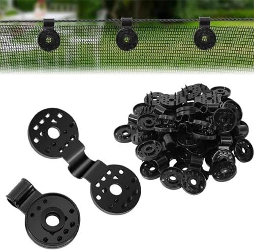 Awning Fabric Heavy Duty Locking Clip,Windproof Shade Cloth Clips,Shade Cloth Plastic Clips,Reusable Plastic Black Clips for Greenhouse Garden Shade Netting,for Camping,Windproof Awning (30 Pcs) von Eeiiey