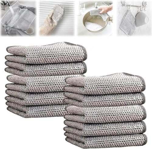 Circularite Cleaning Pads,Circularite Scrubbing Cloth,Power Scrub Cloth,Multipurpose Wire Miracle Cleaning Cloths,Non-Scratch Scrubbing Pads,Double Stainless Steel Scrubber Cloth for Wet&Dry (10 Pcs) Circularite Cleaning Pads,Circularite Scrubbing Cloth,Power Scrub Cloth,Multipurpose Wire Miracle Cleaning Cloths,Non-Scratch Scrubbing Pads,Double Stainless Steel Scrubber Cloth for Wet&Dry (10 Pcs) von Eeiiey